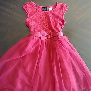 Pink & Violet Sequin & Mesh Dress